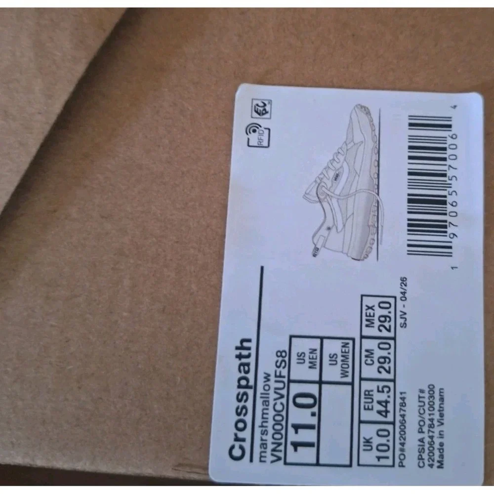 Vans Crosspath Marshmallow Cream Chunky Trail Hiking Walking Men Sz 11 Sneaker